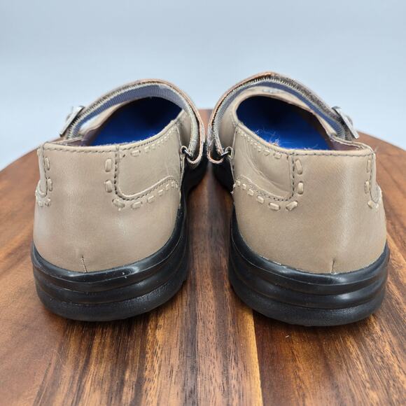 Dr Comfort Paradise Shoes Womens 6.5 Extra Wide Taupe Leather Mary Jane Orthotic - Picture 5 of 7